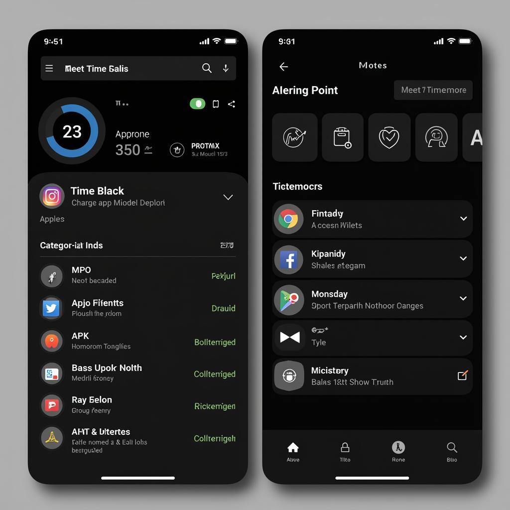 APK Time Black App Interface