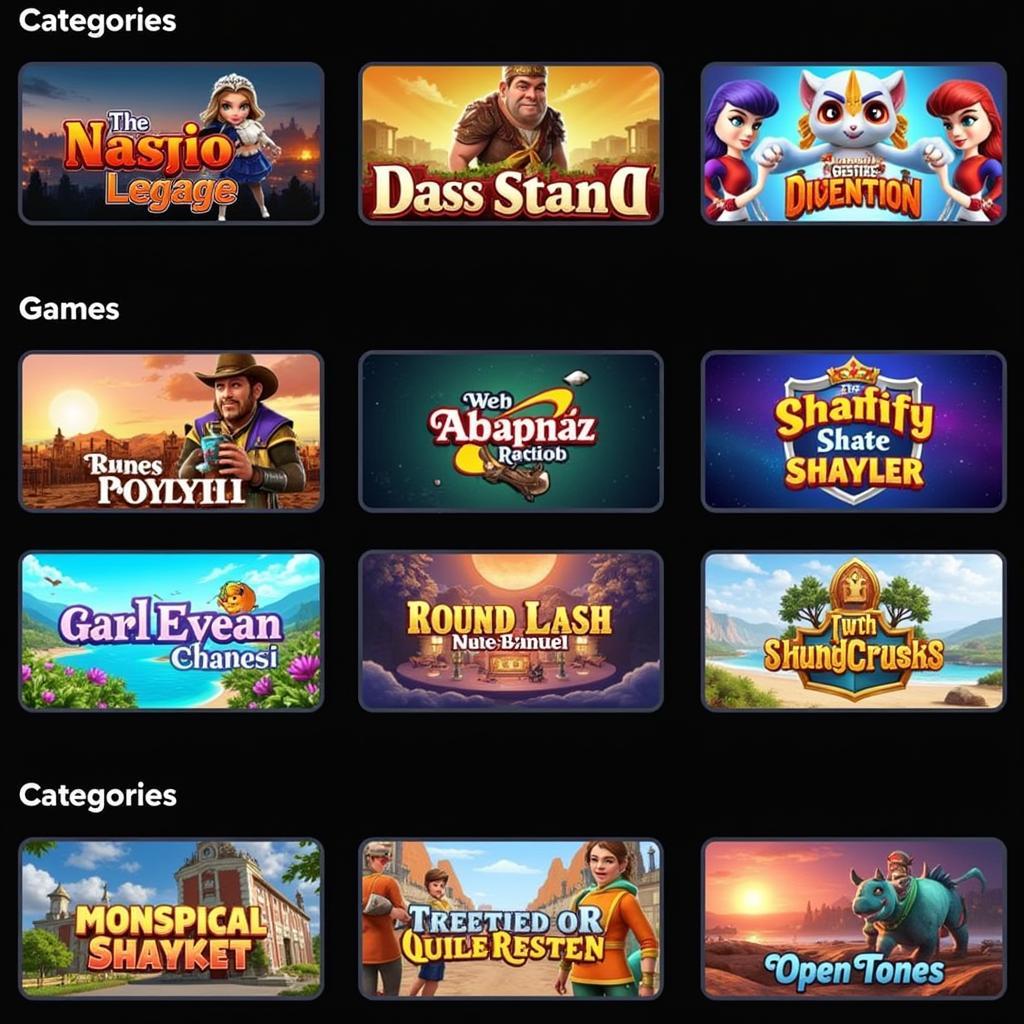 App 3733 APK Game Categories Page