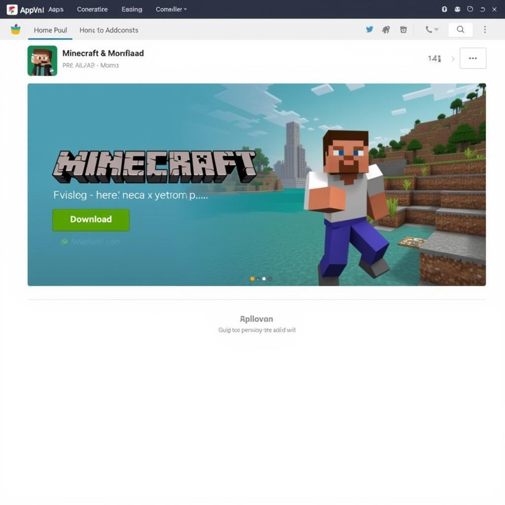 Downloading Minecraft APK via Appvn