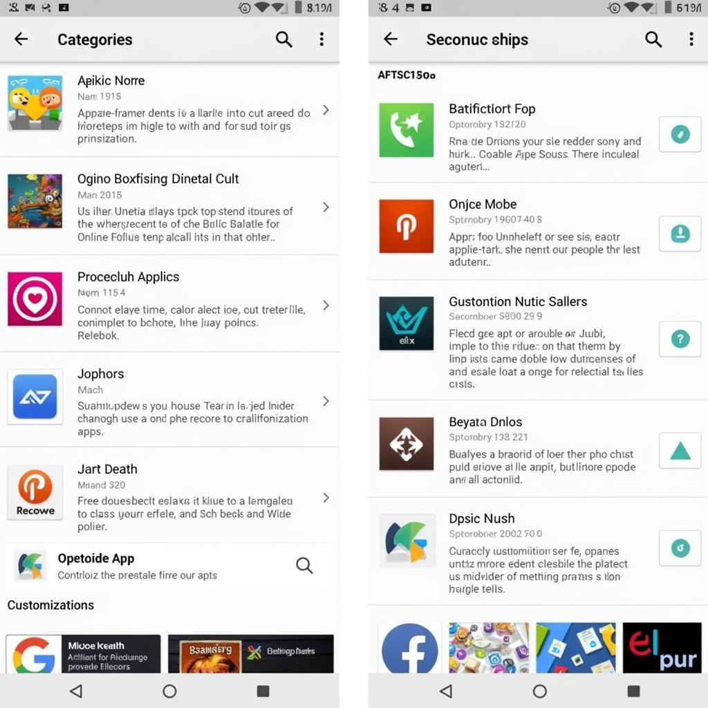 Aptoide app categories in 2016