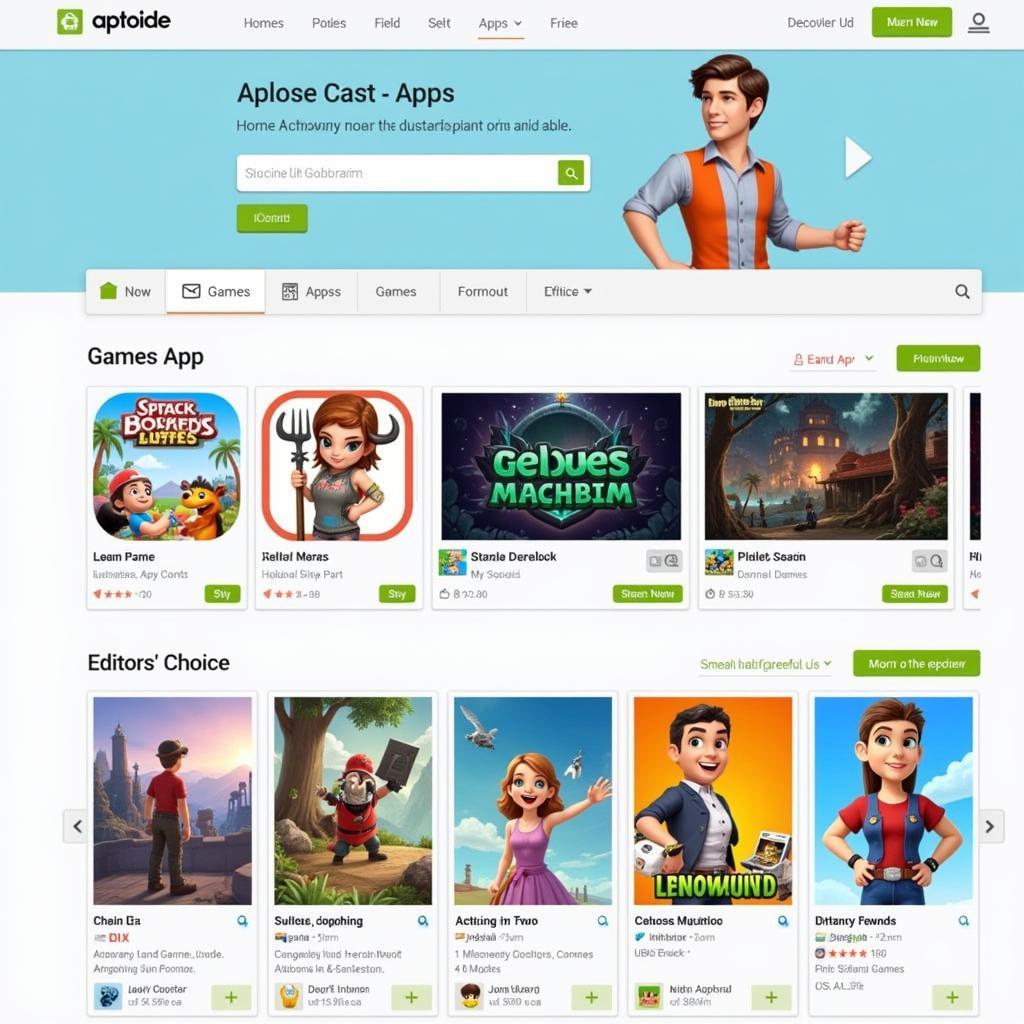 Aptoide App Store Navigation