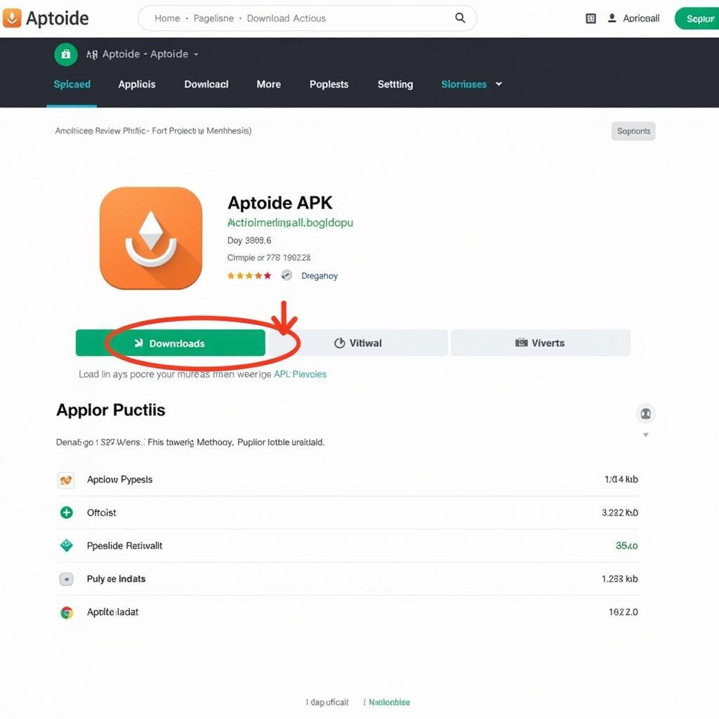 Aptoide download page