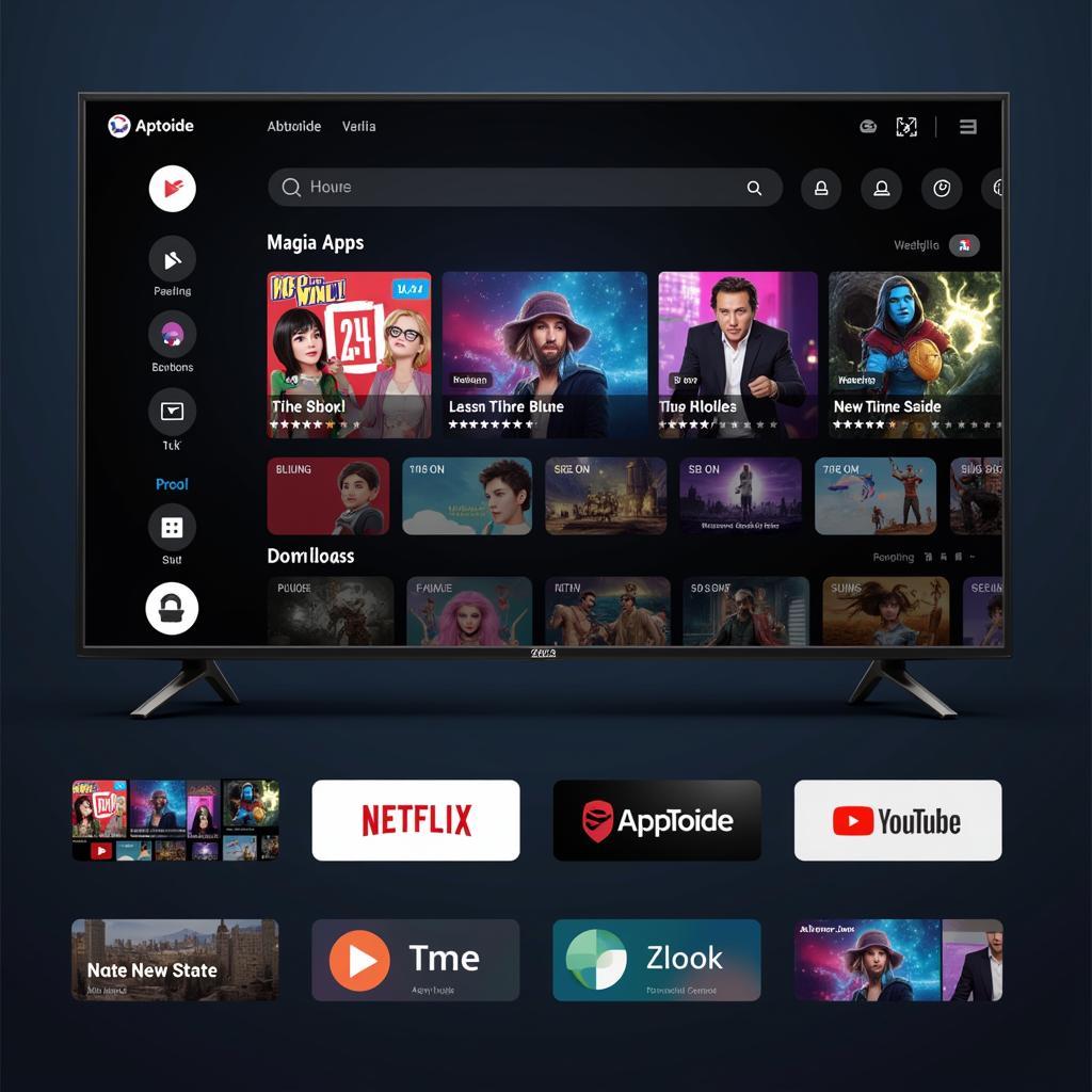 Aptoide TV Interface and Features