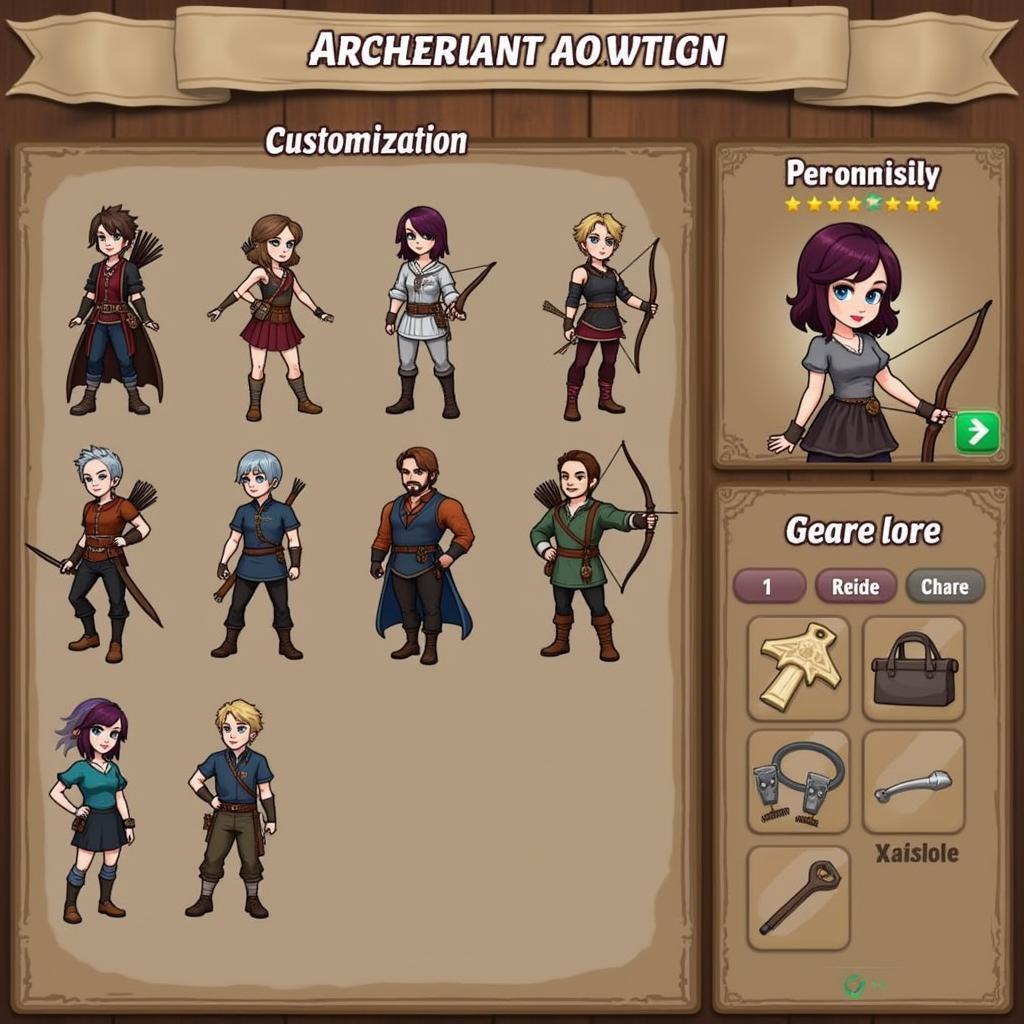 Archer's Adventure Character Customization