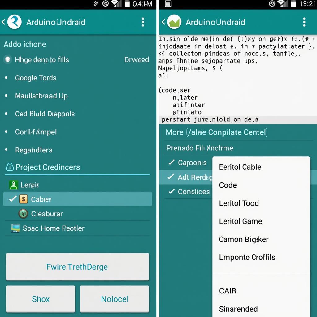 ArduinoDroid app interface