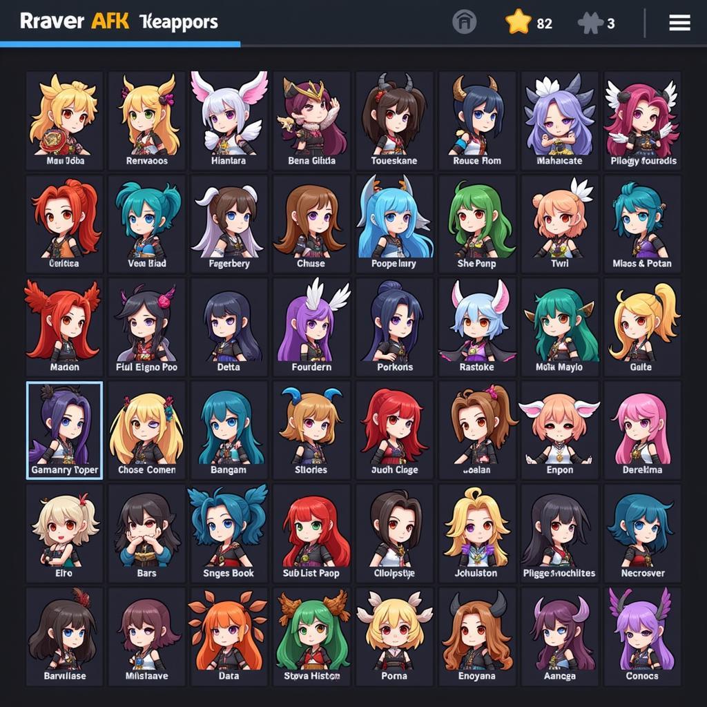 Arena AFK Mod APK Hero Roster