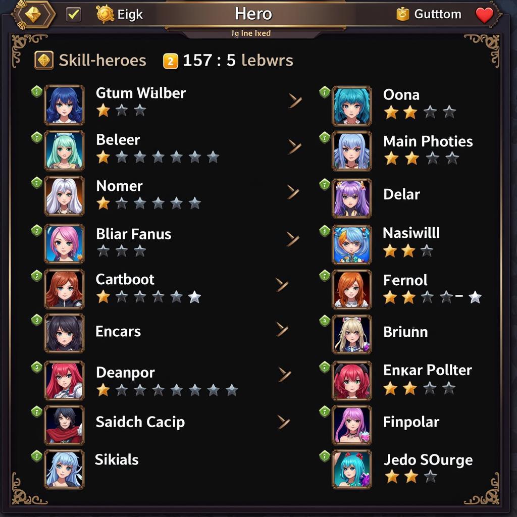 Art of Conquest hero roster with unlocked heroes