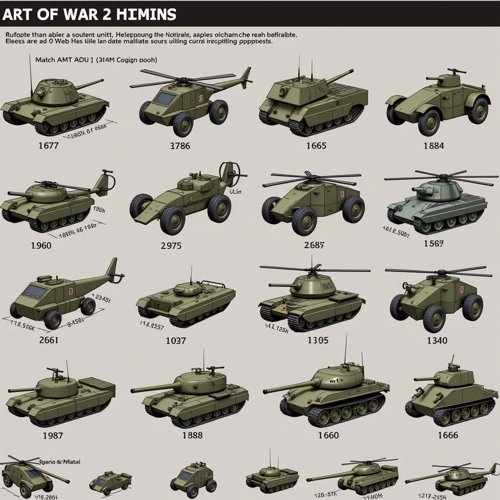 Diverse units in Art of War 2