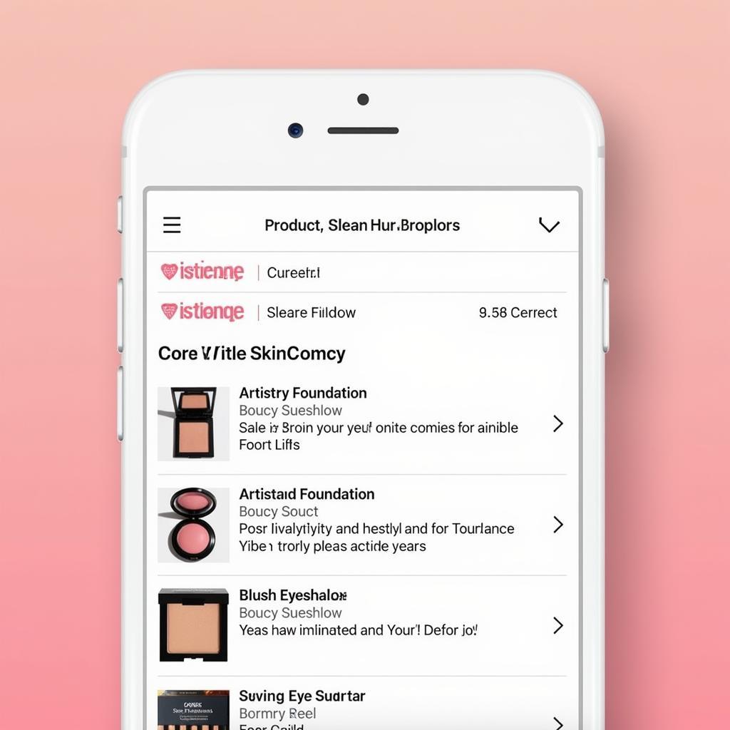 Personalized recommendations on Artistry Virtual Beauty App