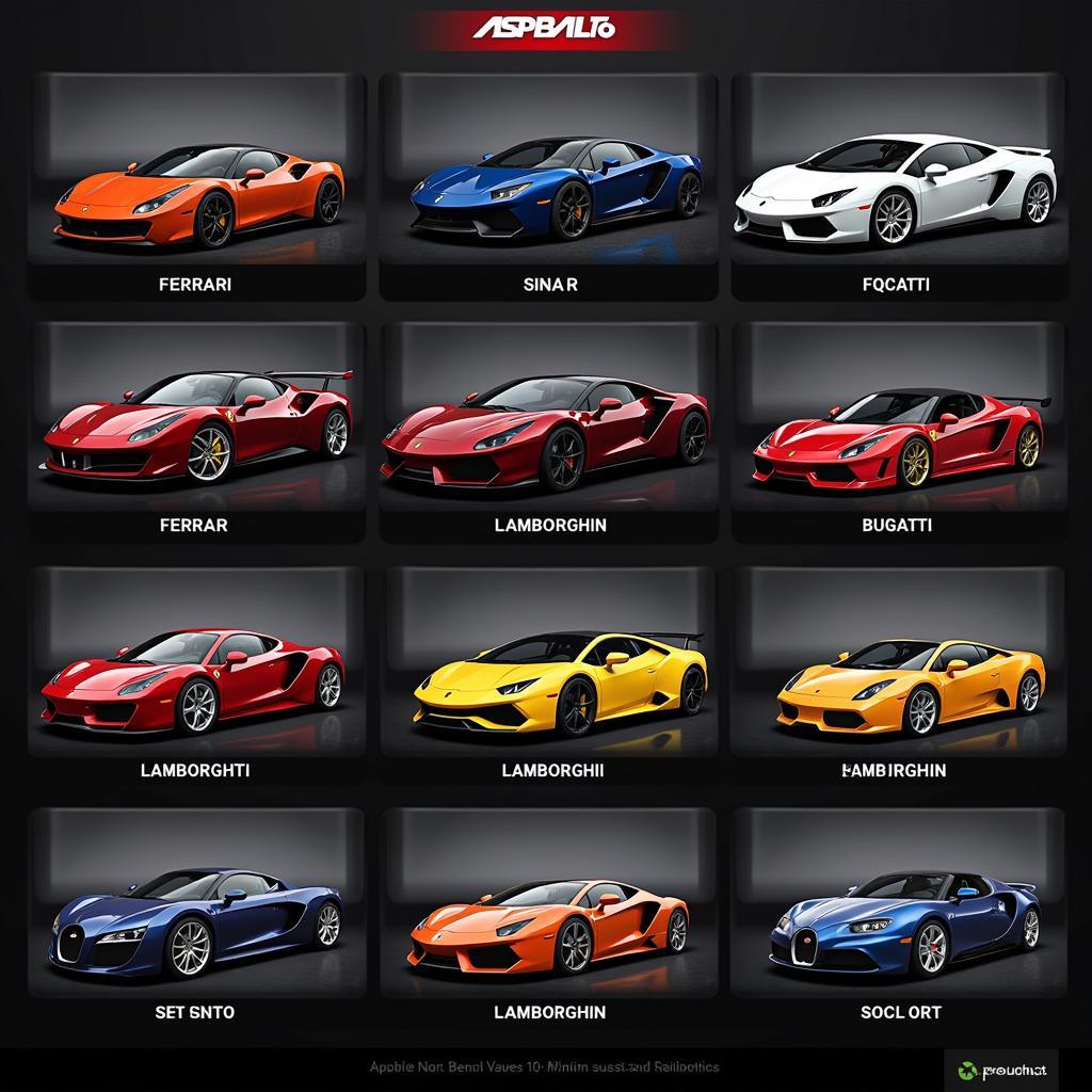 Asphalt 8 car collection