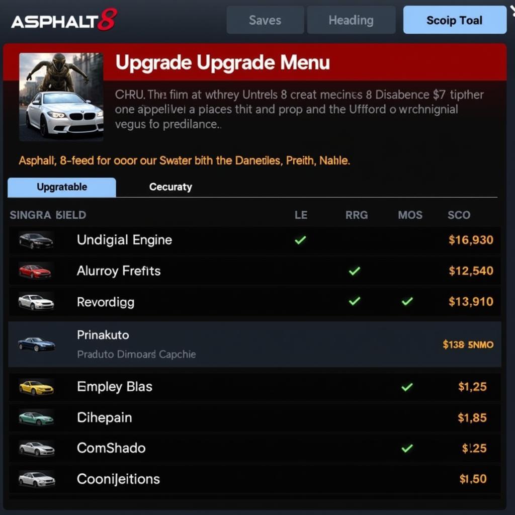 Upgrading Cars in Asphalt 8 Legitimately