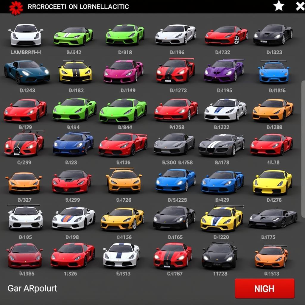 Asphalt 8 Airborne Mod APK Car Collection