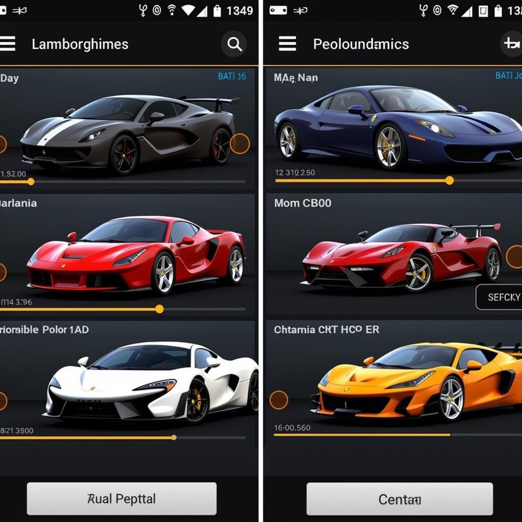 Asphalt 8 Mod Money APK Car Selection