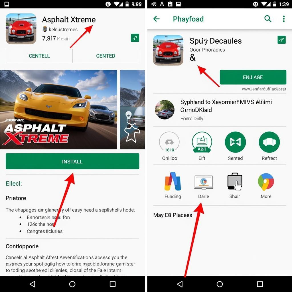 Asphalt Xtreme Play Store Download Page