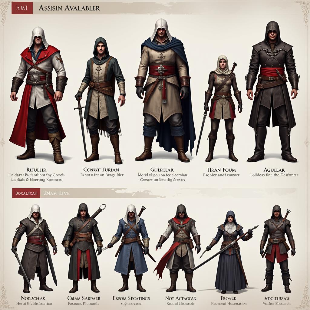 Assassin's Creed Rebellion Hero Roster