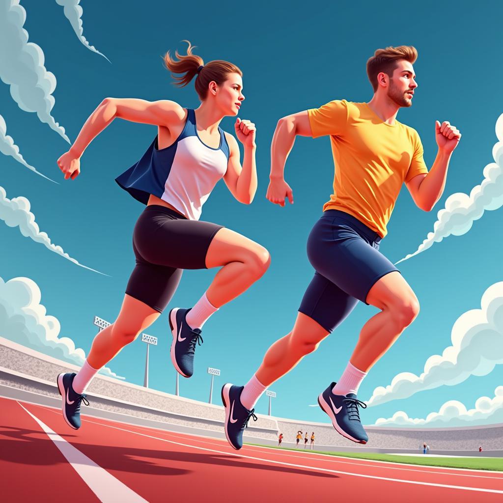 Athletics Summer Mod Apk Competition Gameplay