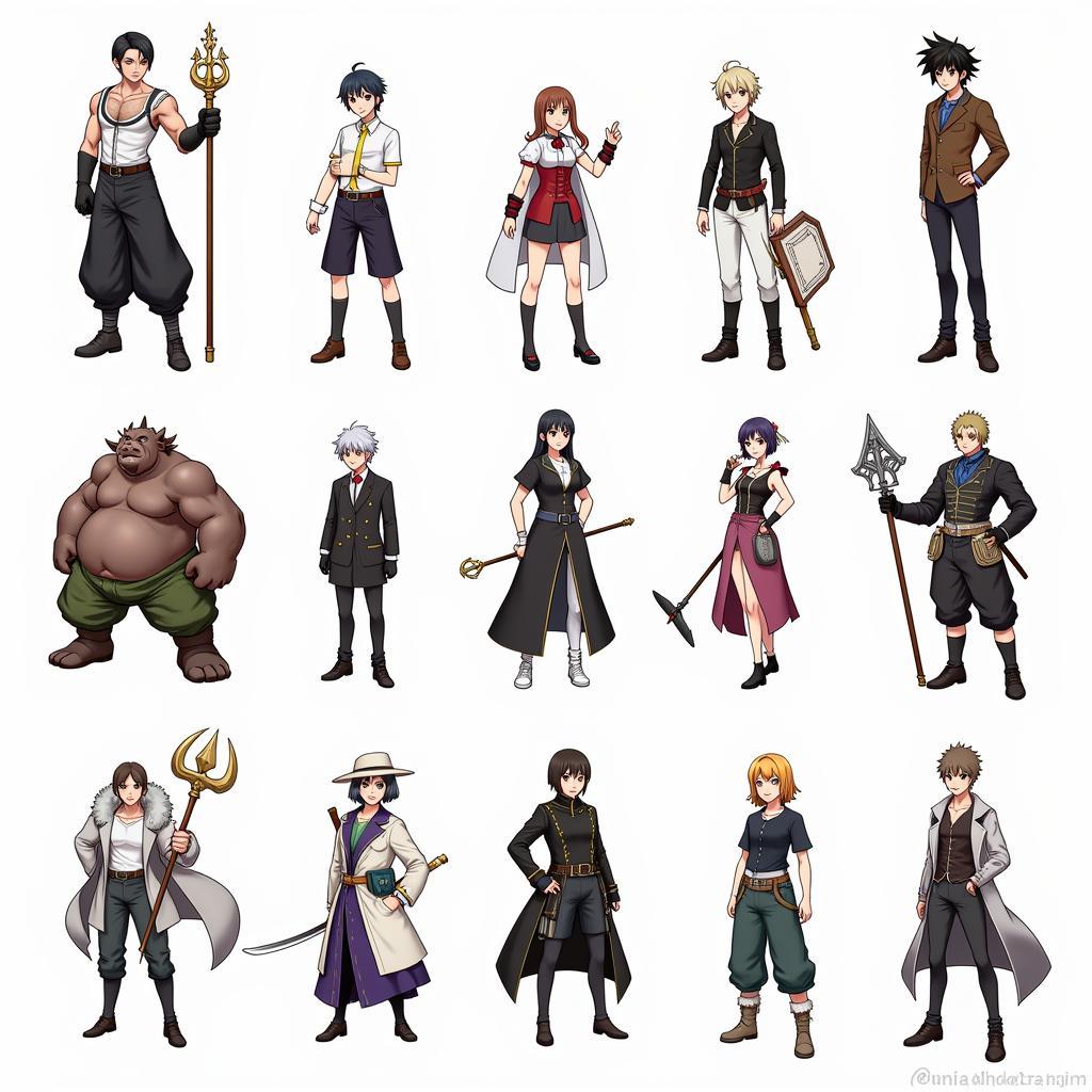 Attack on Moe H Character Roster