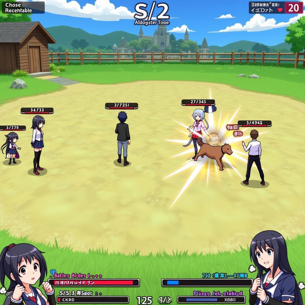 Gameplay screenshot of Attack on Moe H