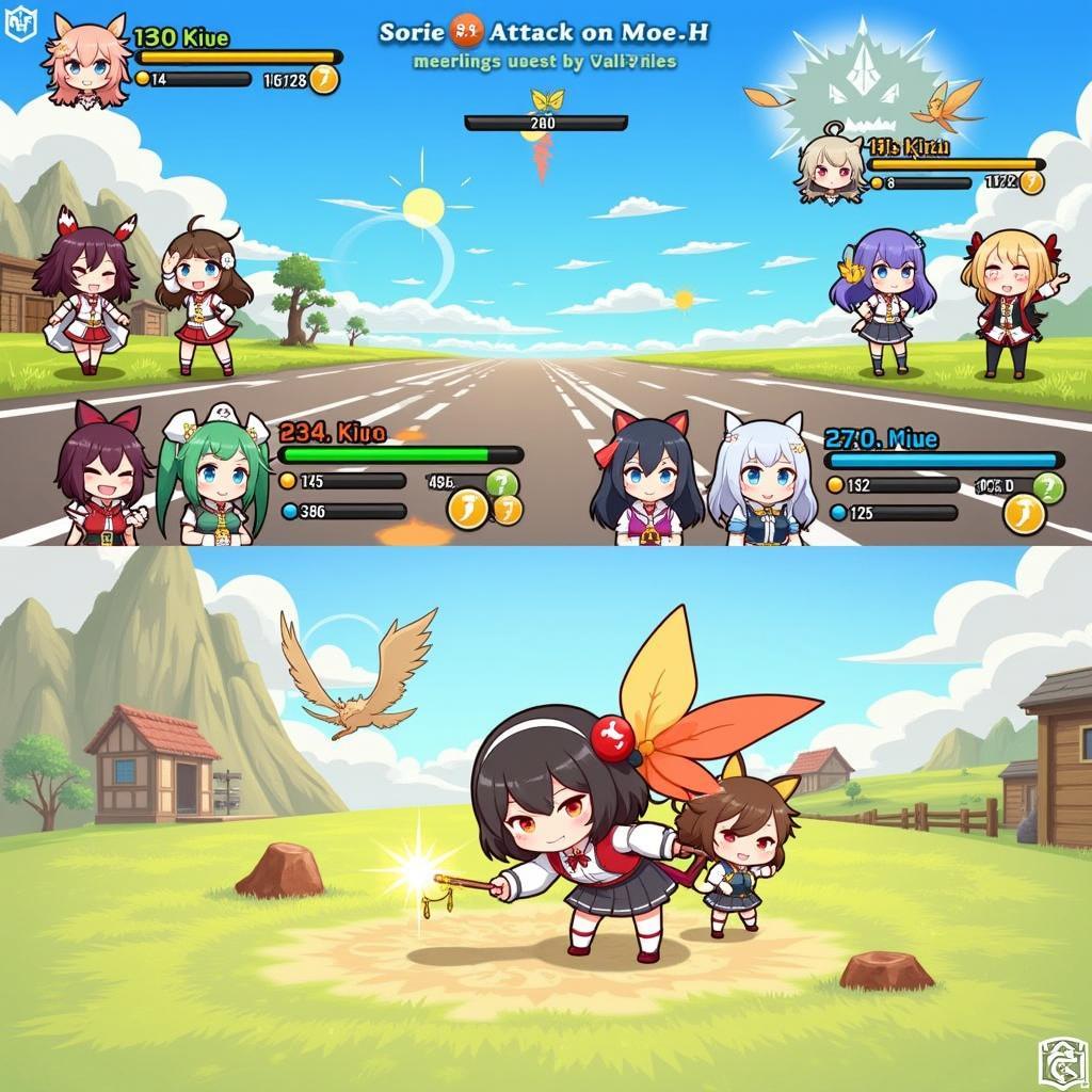 Attack on Moe H Gameplay Screenshot