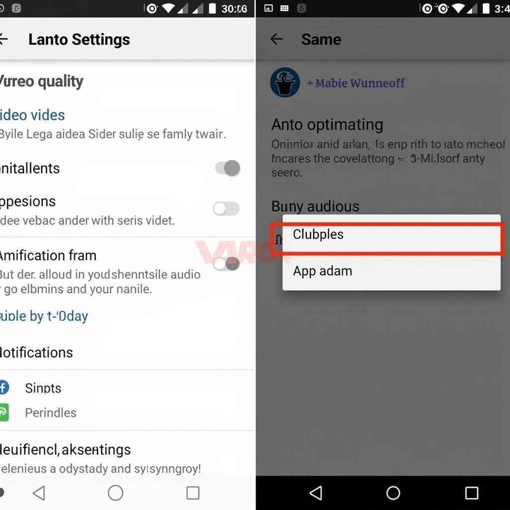 Customizing settings in audio_2.apk live box