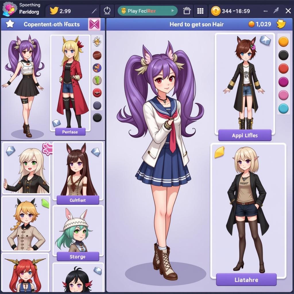 Aura Kingdom APK character creation screen