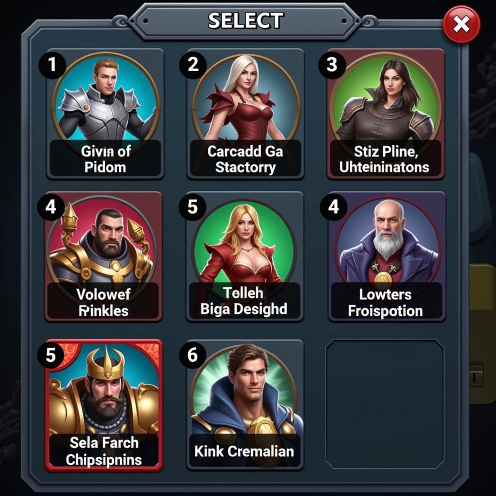 Auto Chess Mod APK Hero Selection Screen