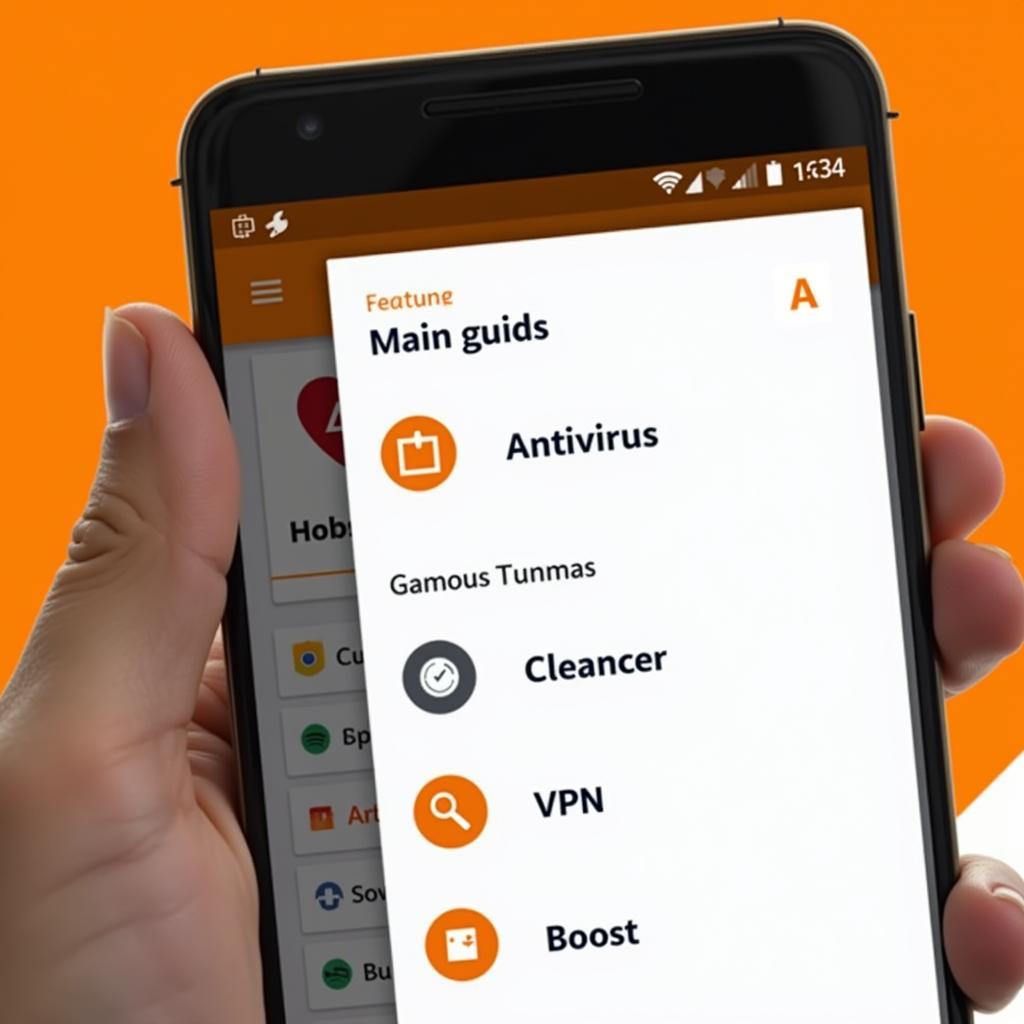 Key features of Avast Antivirus on a smartphone