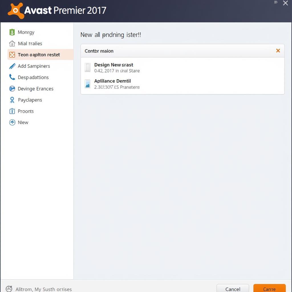 Avast Premier 2017 Interface Screenshot