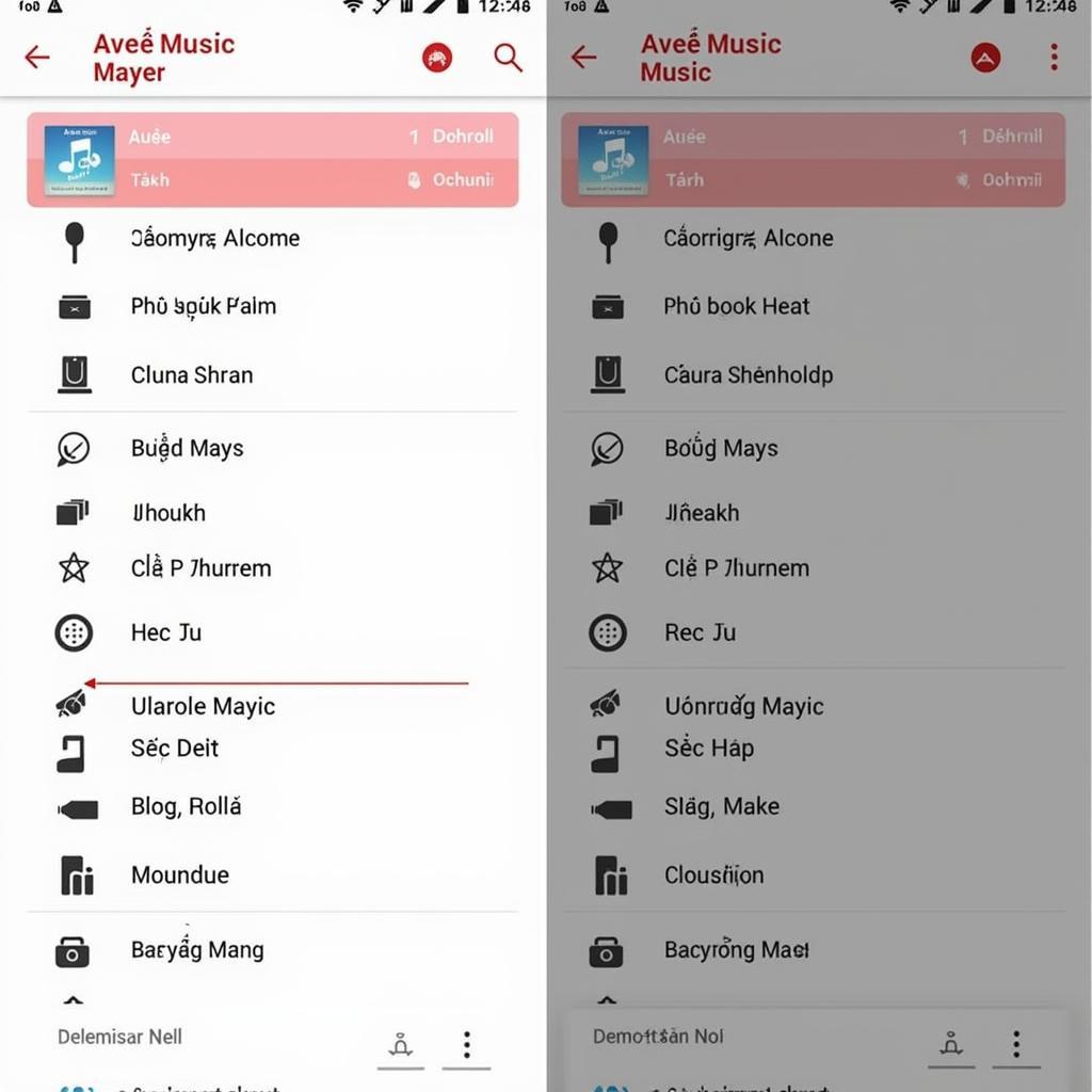 Avee Music Player Vietnamese Interface