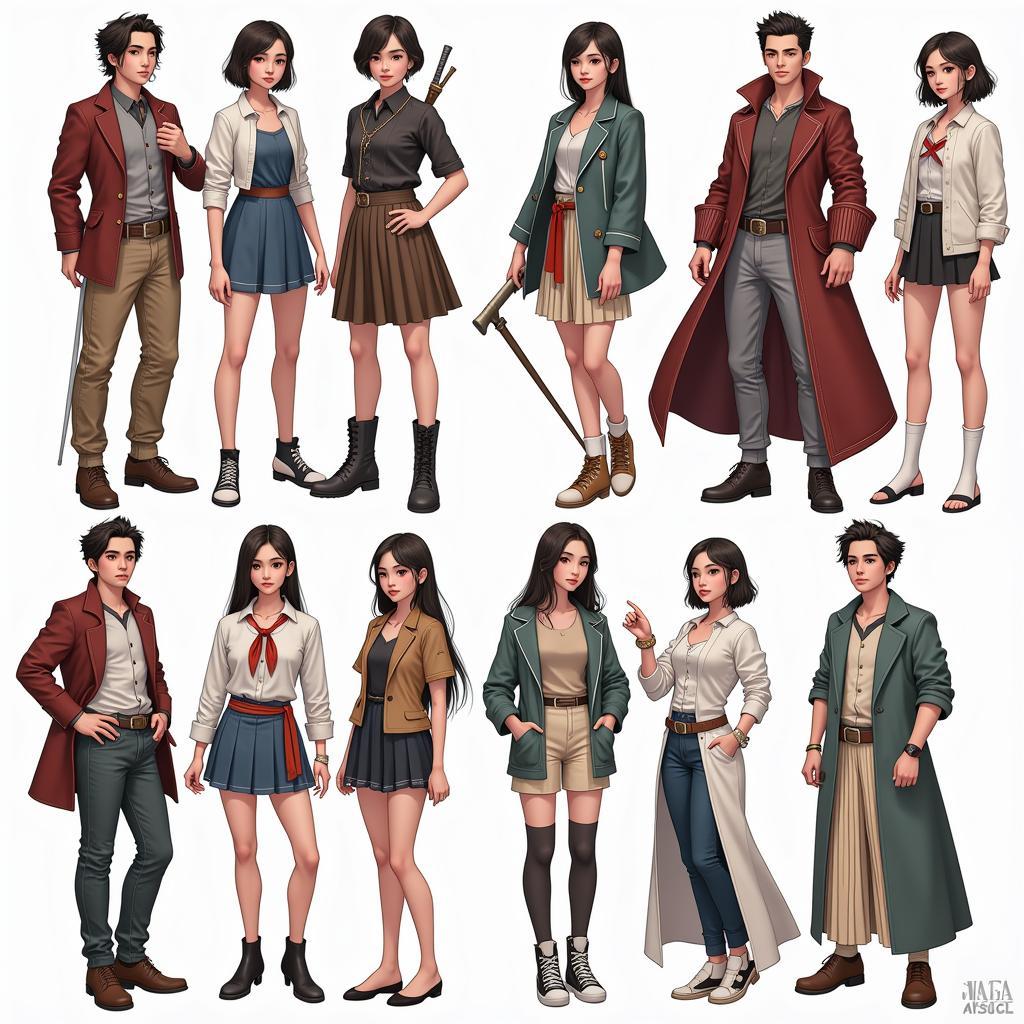 Axe Viet Hoa APK Character Designs