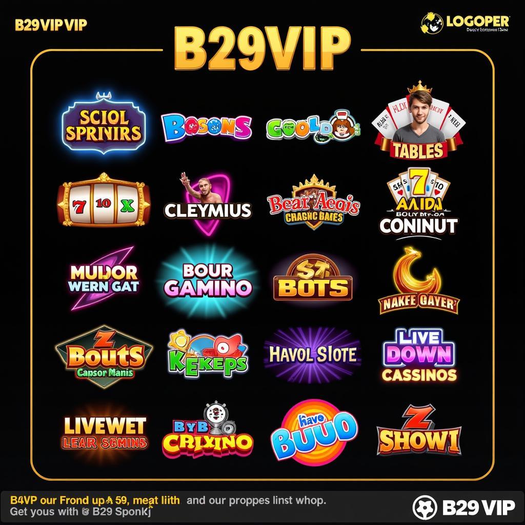 Diverse casino games on B29.VIP APK