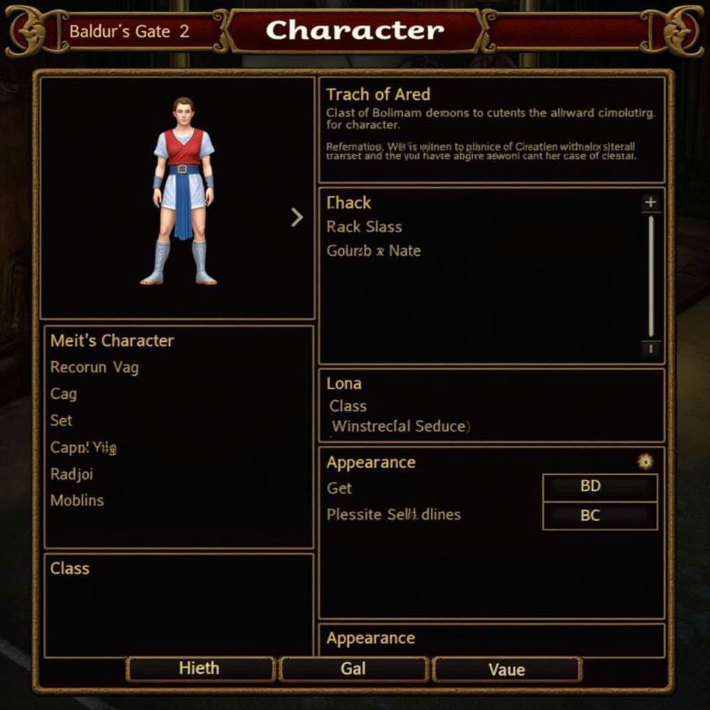 Baldur's Gate 2 Android APK Character Creation Screen