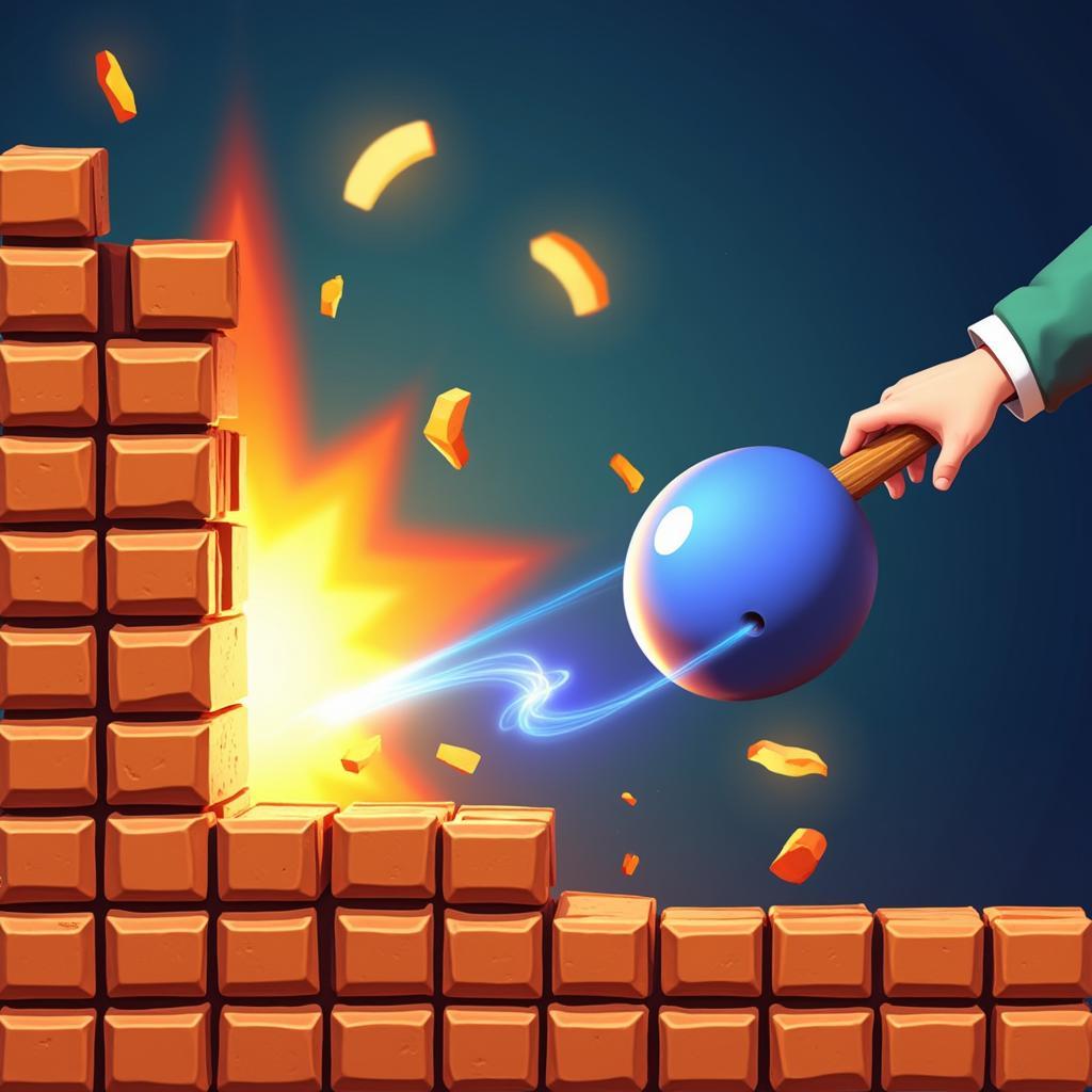 Fast-Paced Ball Brick Breaker Gameplay