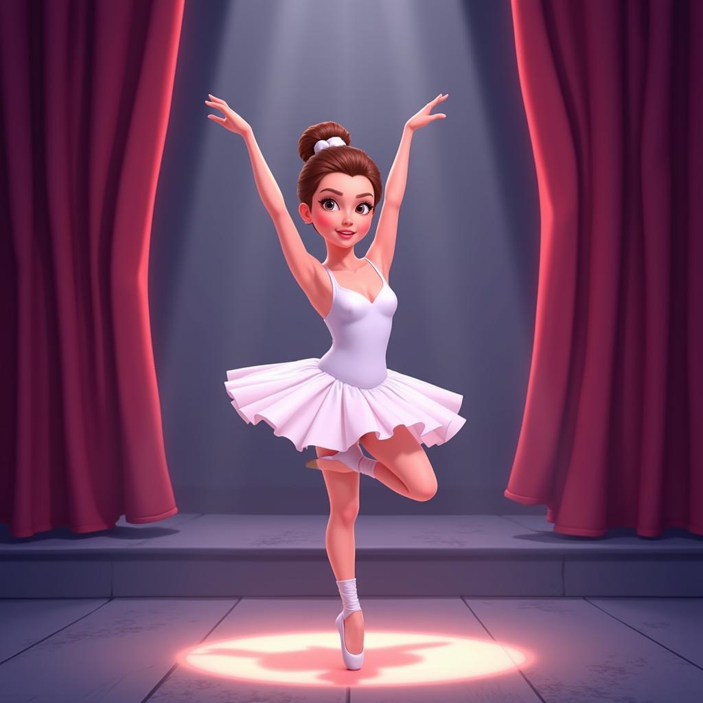 Mobile ballet game featuring a graceful dancer