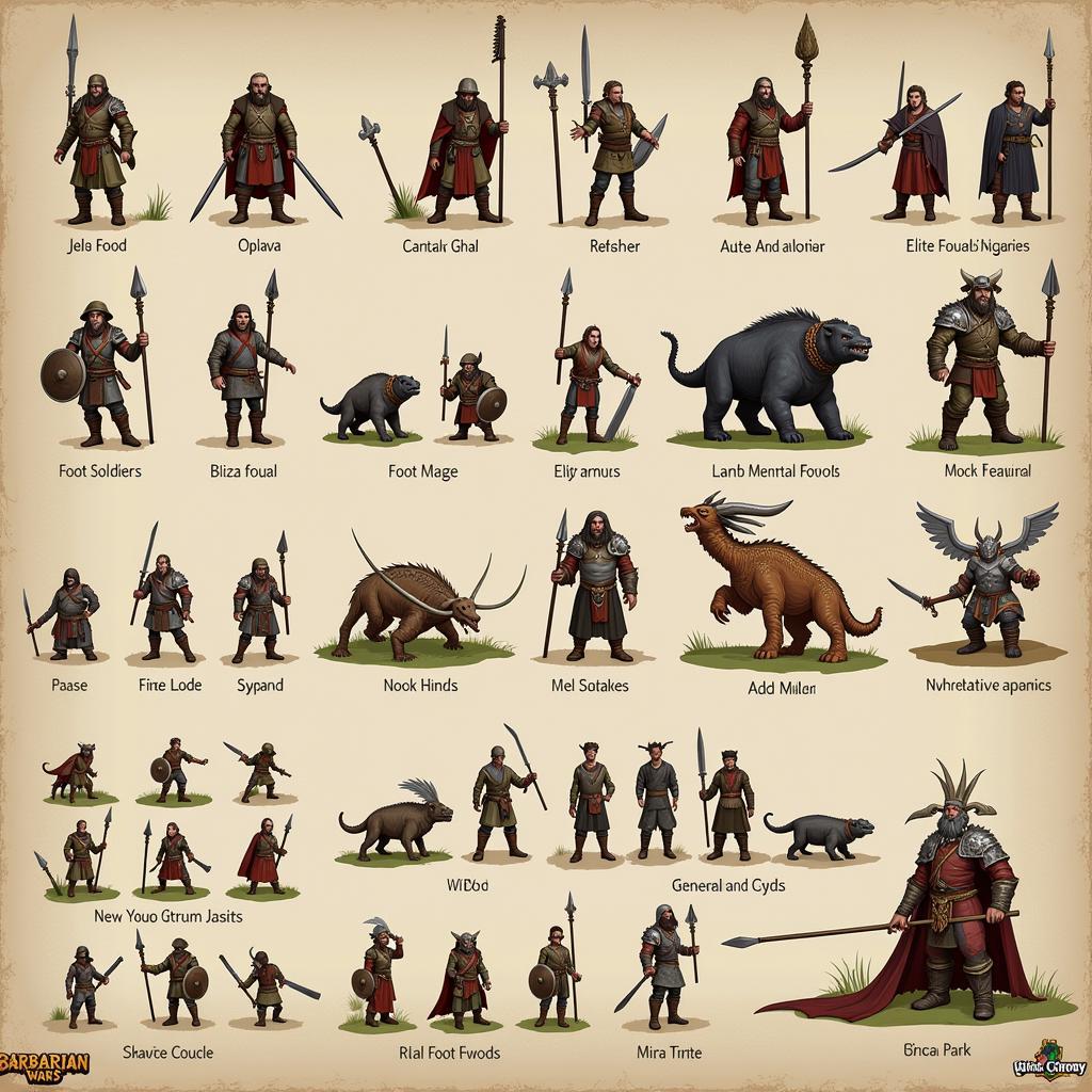 Barbarian Wars Unit Types