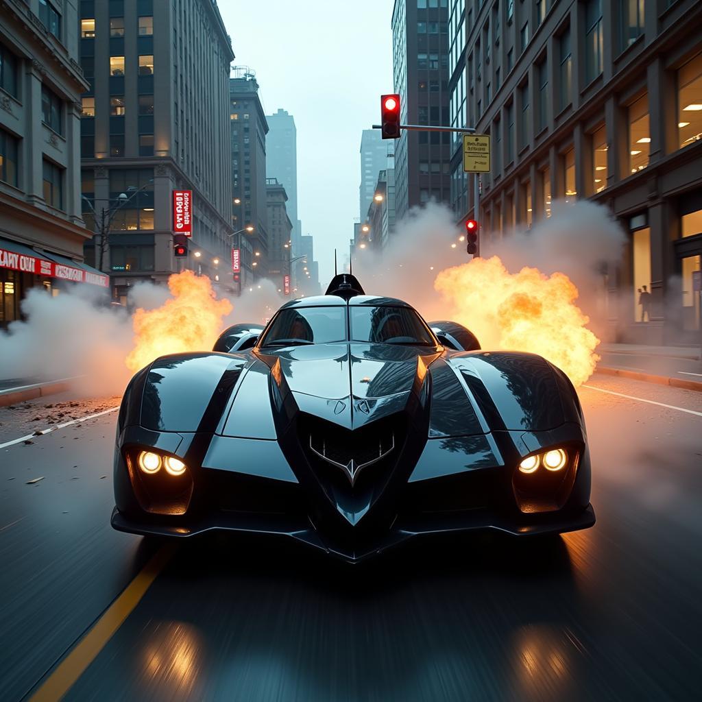 Batman Arkham Knight Batmobile Action