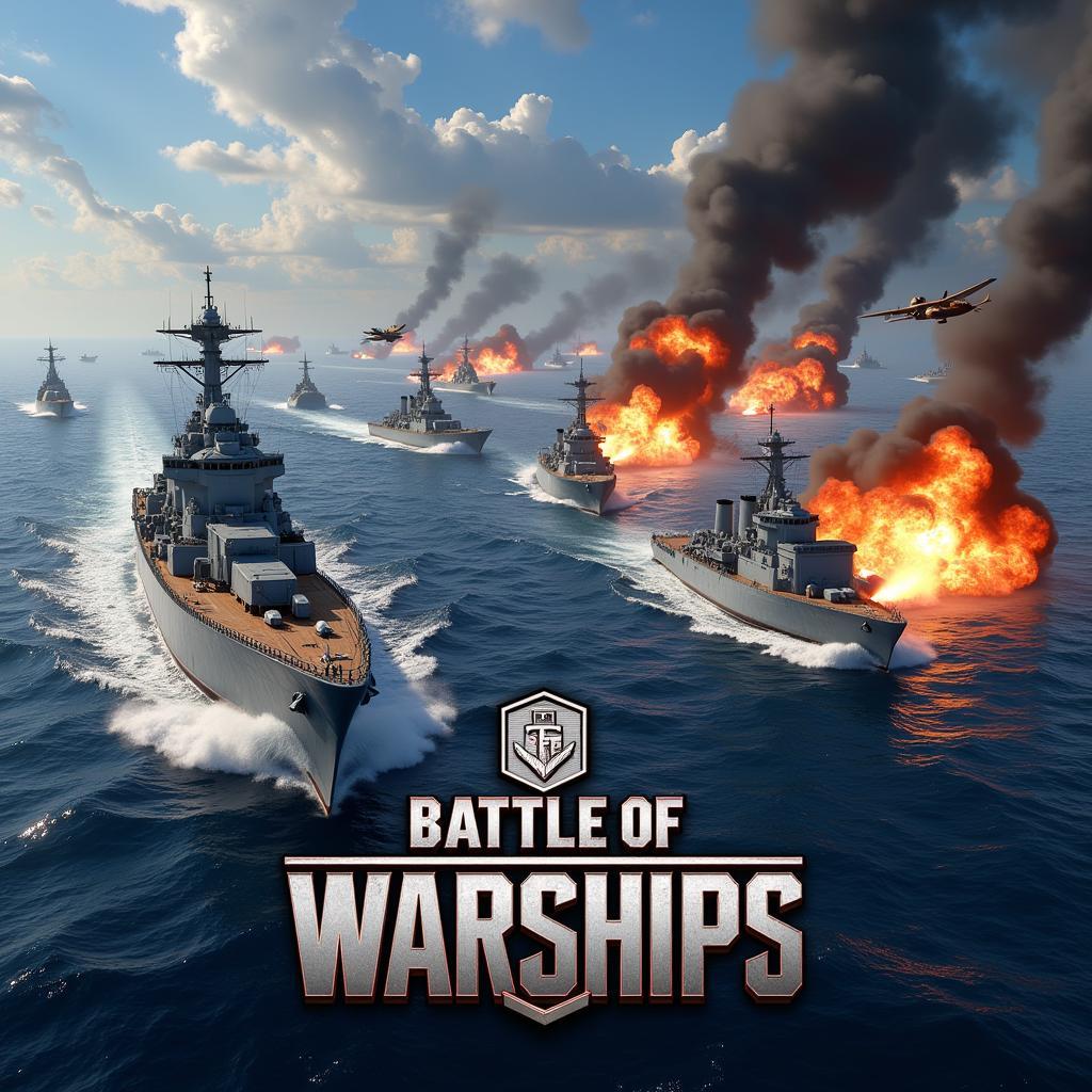 Intense Naval Battle in Battle of Warships