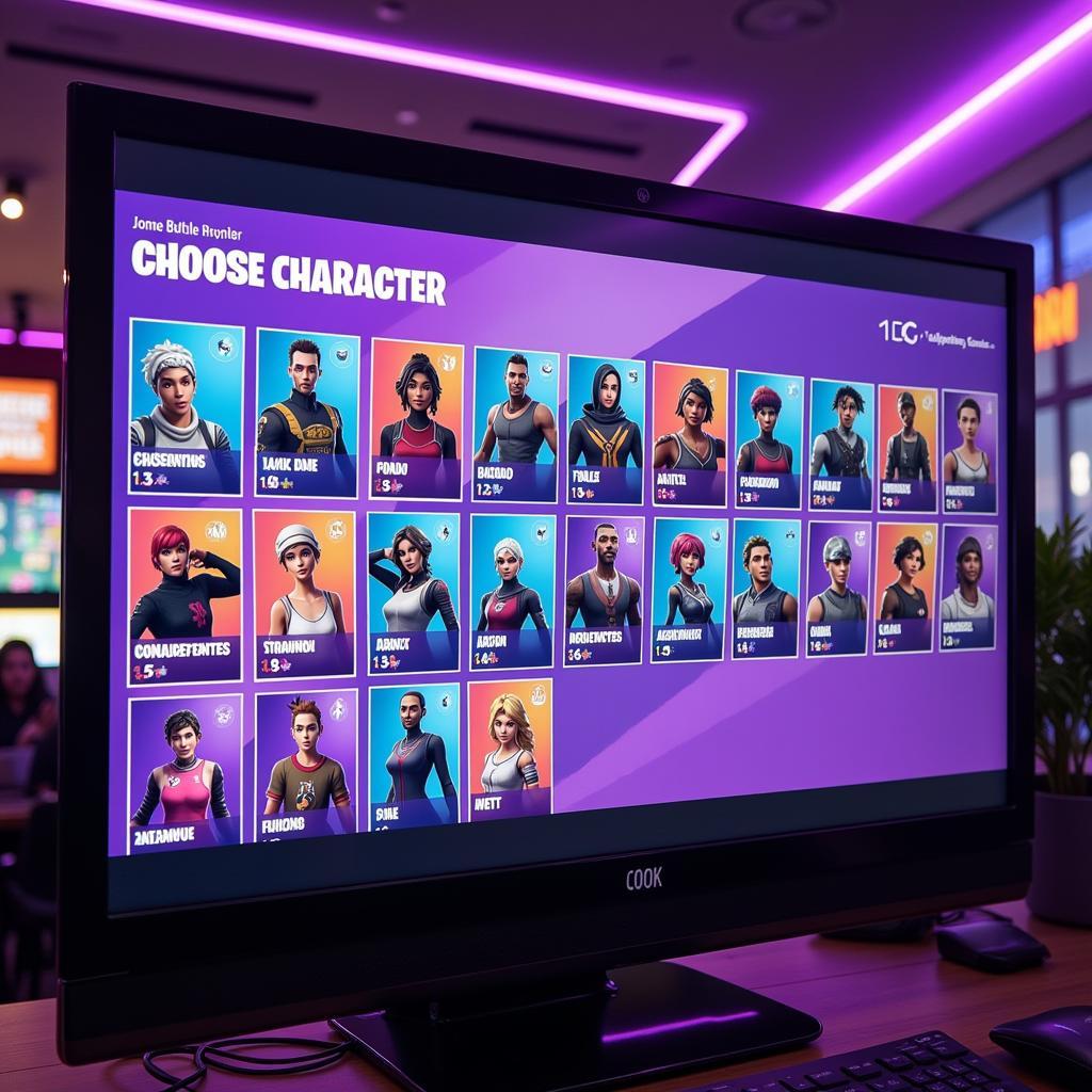 Battle Royale Character Selection Screen