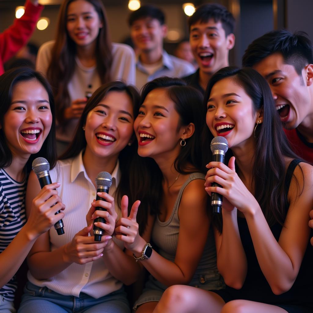 Be Khoa Karaoke Group Singing