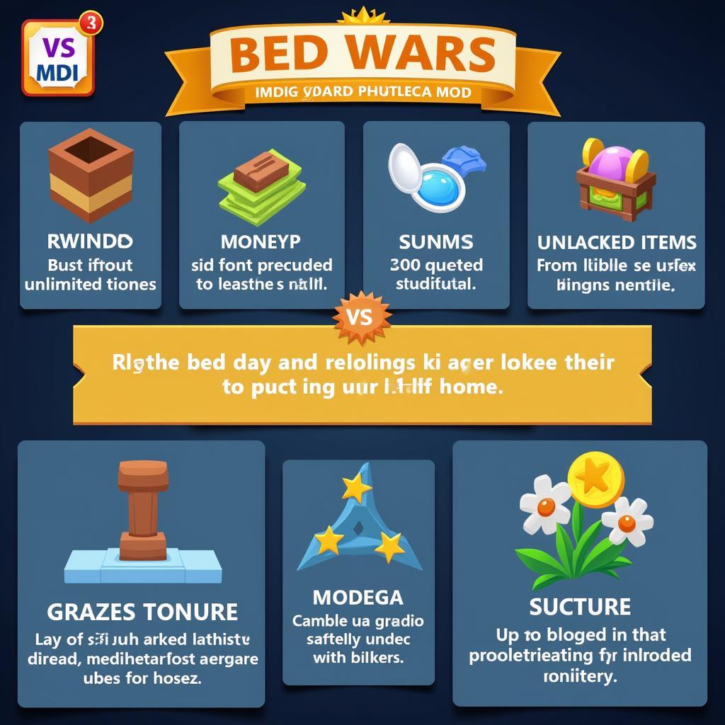 Bed Wars Mod APK features list