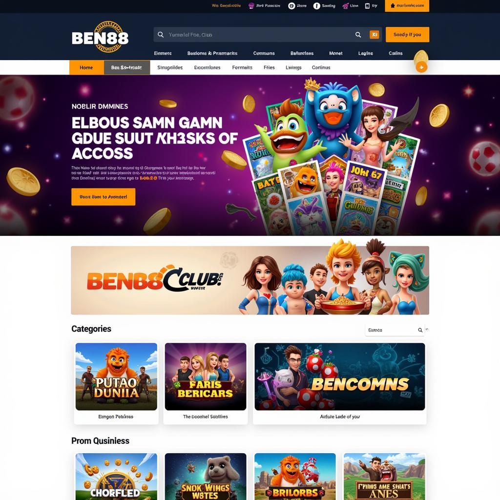 Ben88.club APK Homepage Screenshot