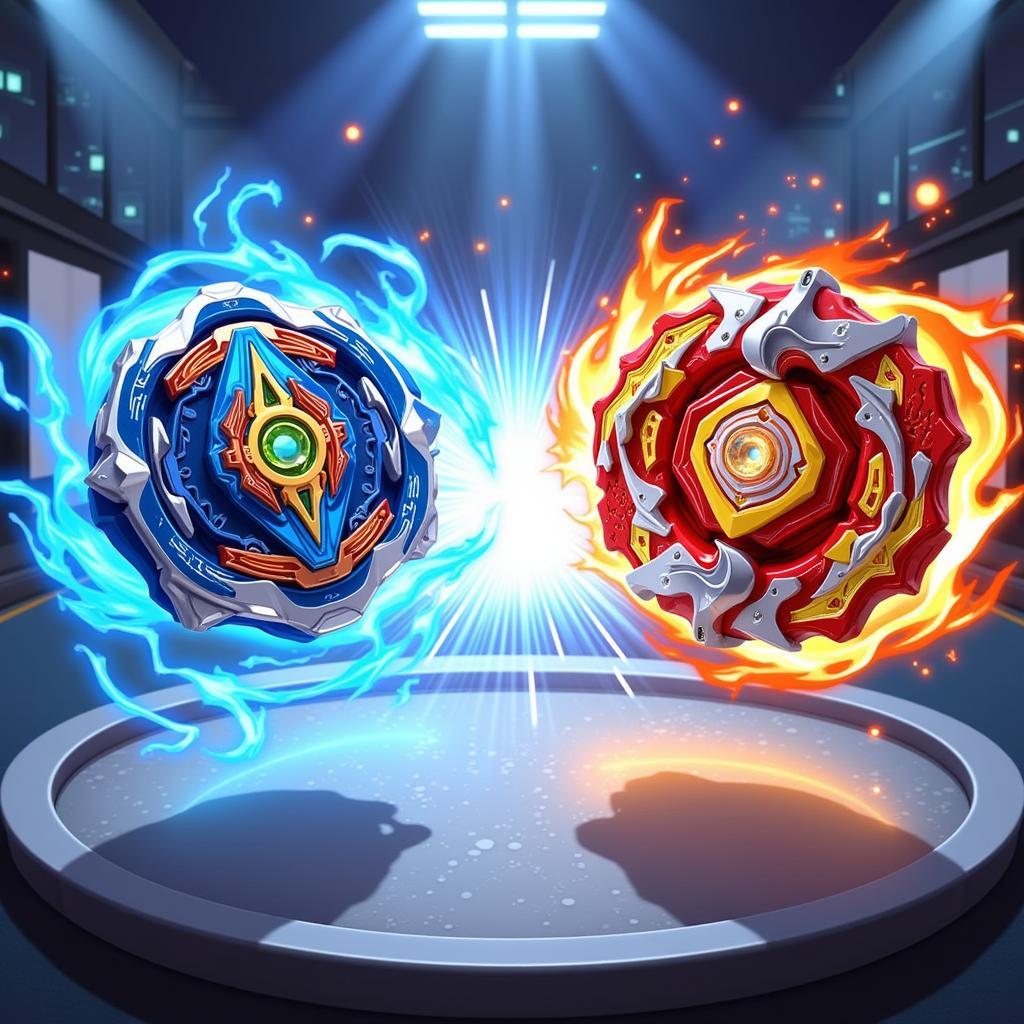 Beyblade Burst App APK Battle Scene