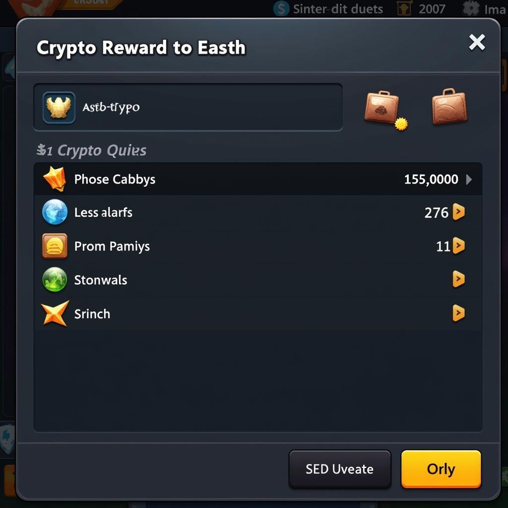 Bigfoot Quest crypto rewards screen