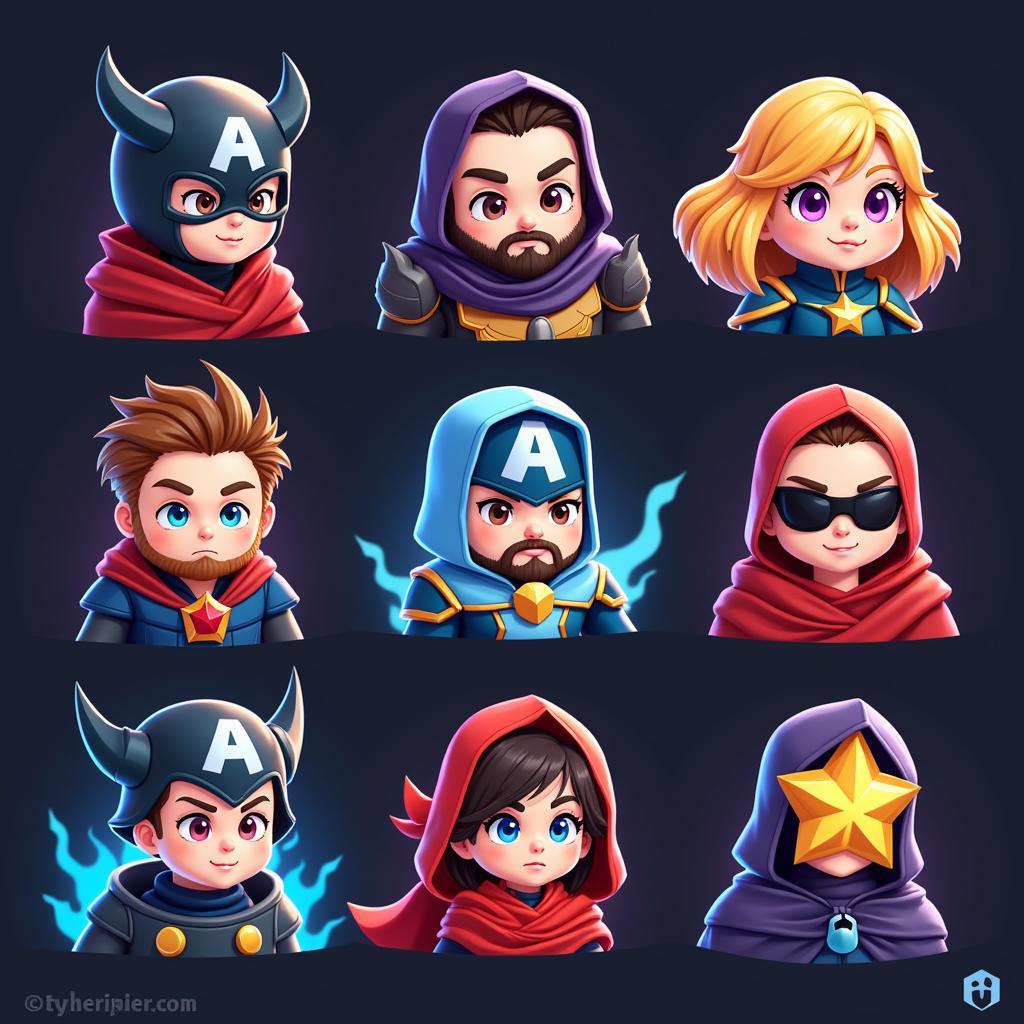 Selection of heroes in Bighero.io