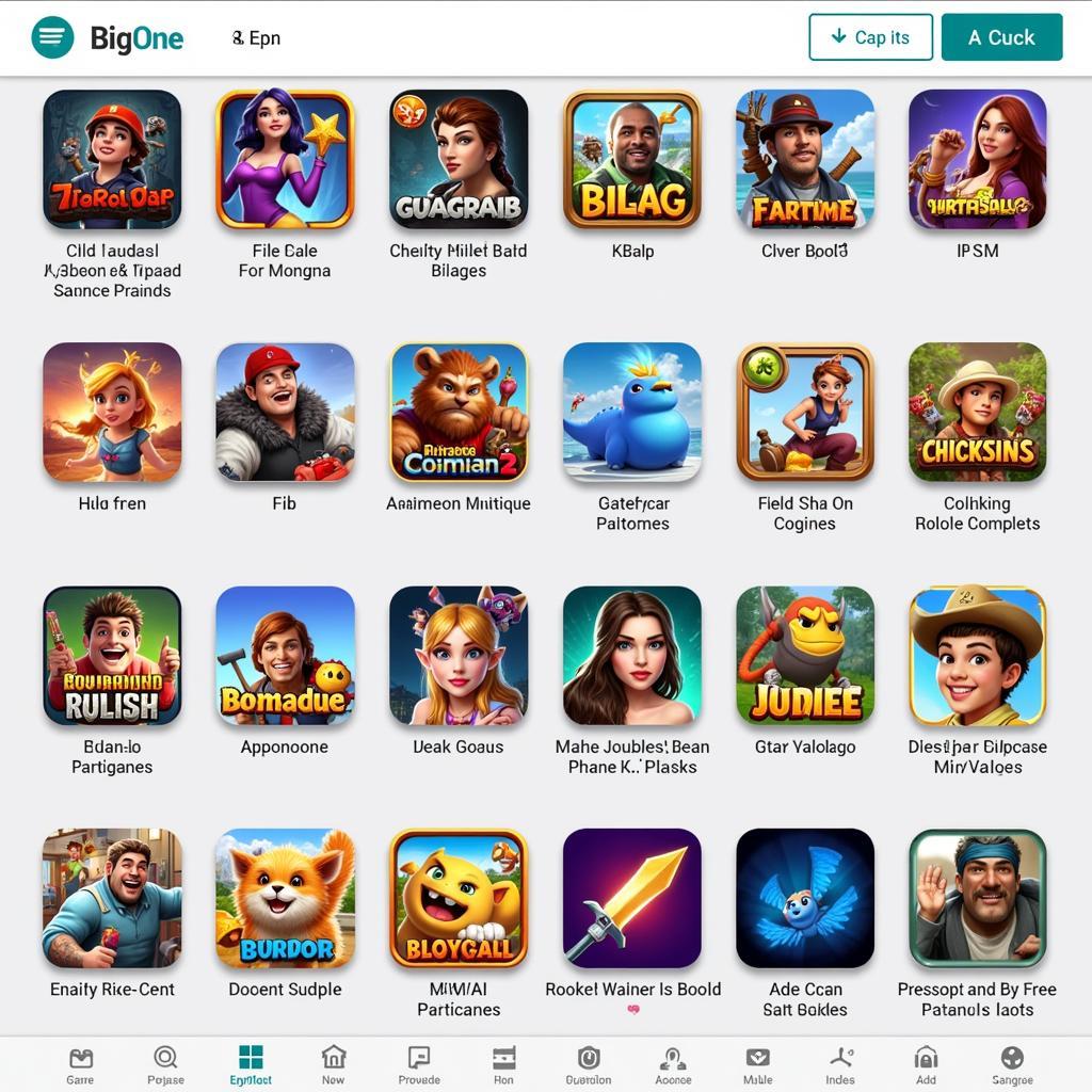 BigOne Game Selection on Appvn