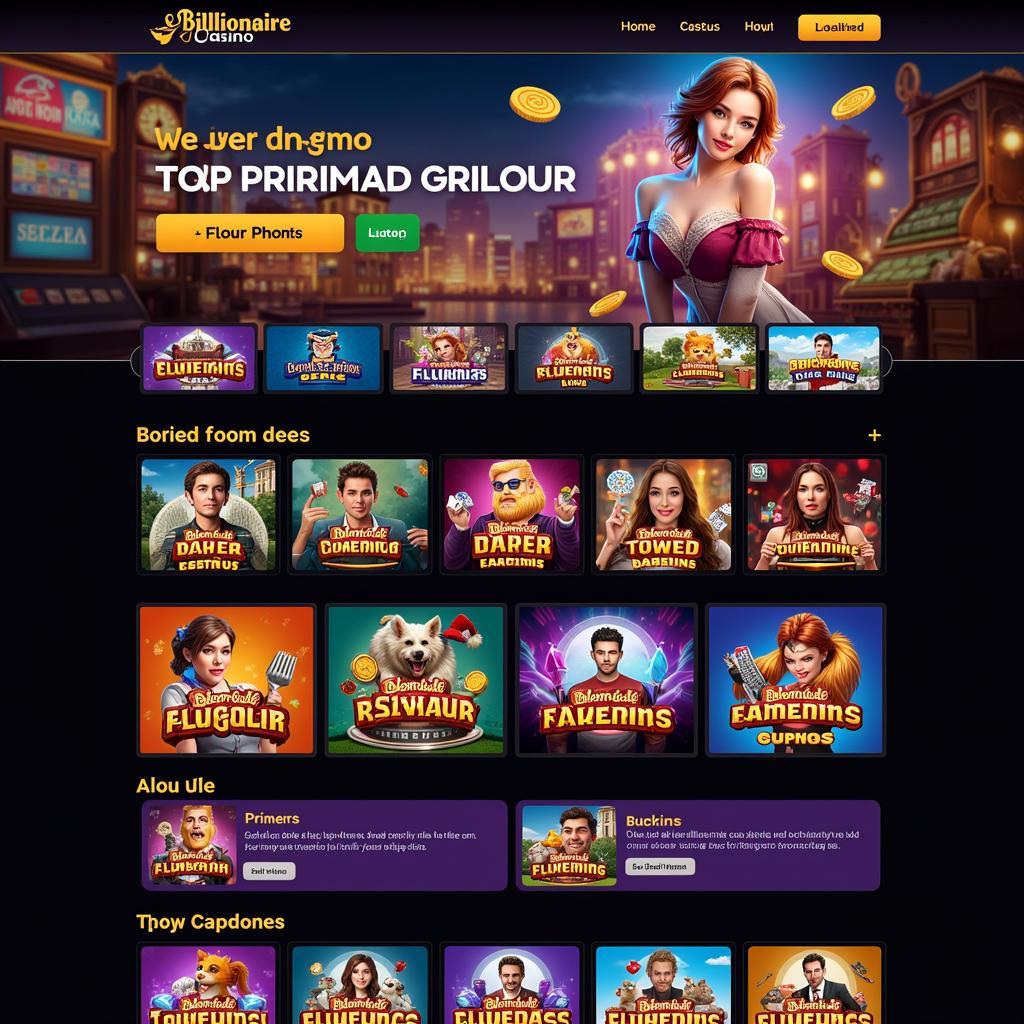 Billionaire Casino APK Homepage