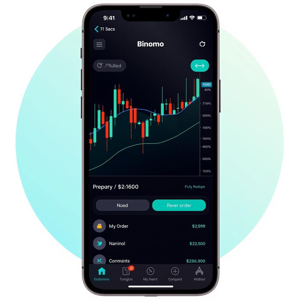 Binomo App Trading Chart