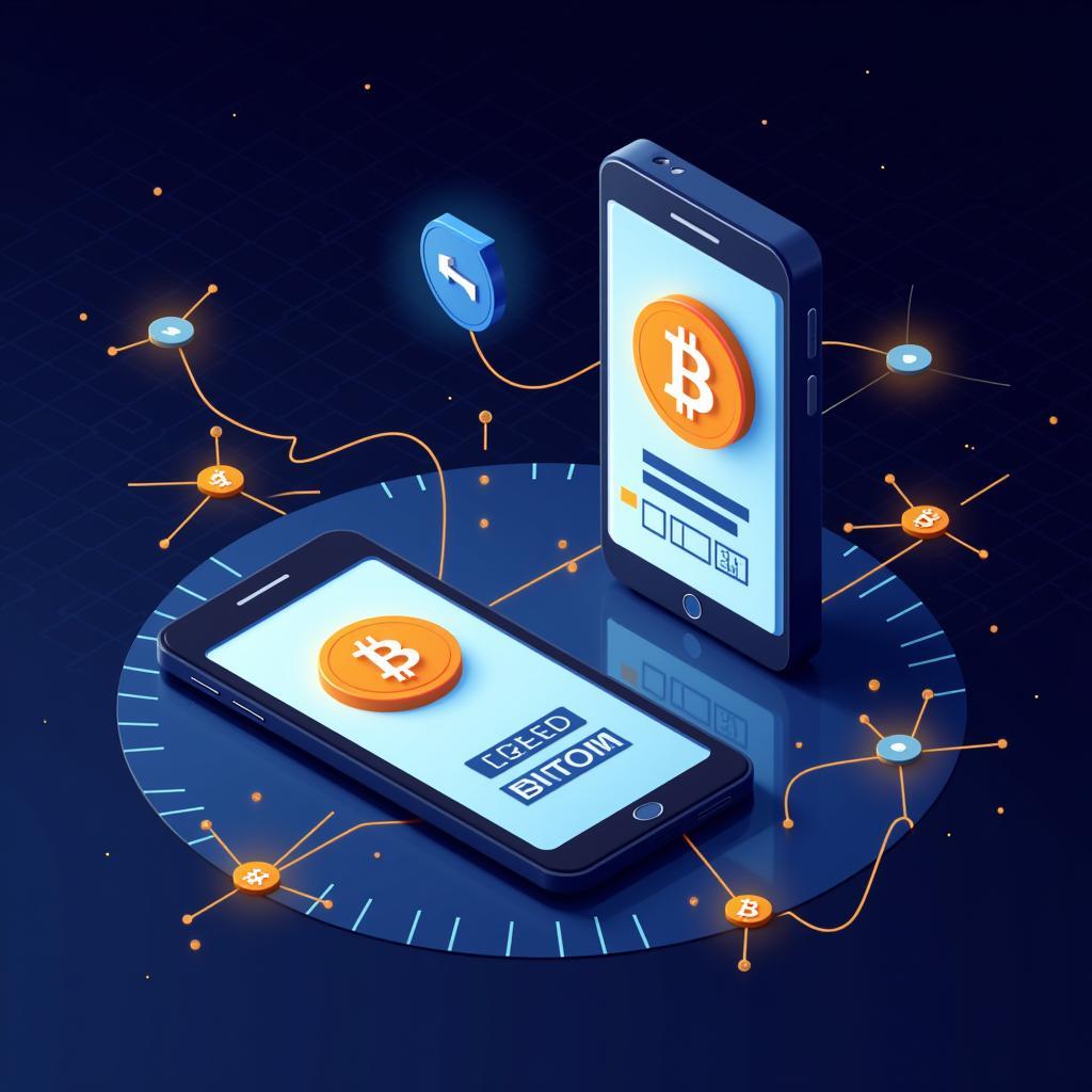 Bitcoin Mining App Illustration