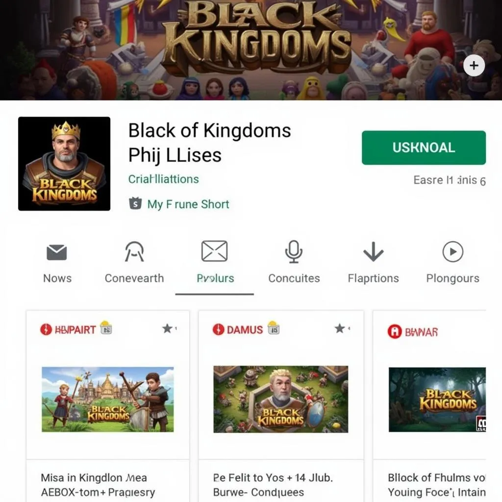 Black of Kingdoms APK Download Screen