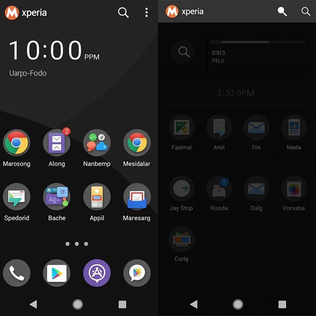 Black Silver Theme Xperia App Drawer